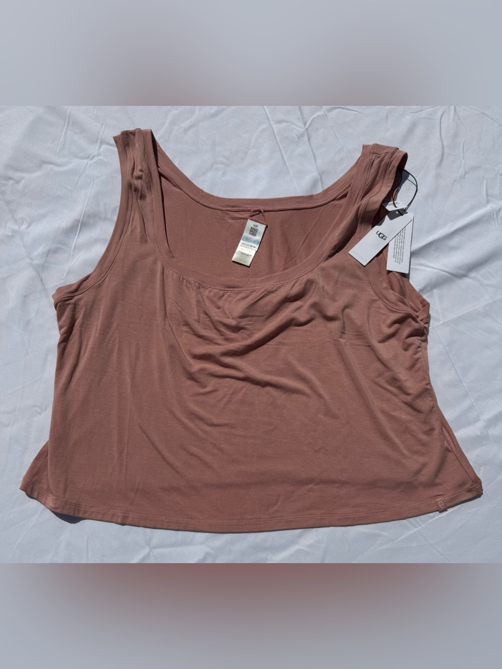 UGG W Adrianne Tank Top Blush Pink Sleeveless Soft Stretch NWT 2X - Picture 2 of 7